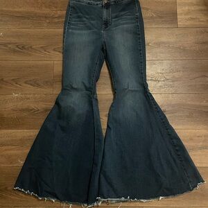 Free People Dark Blue Flare Jeans
